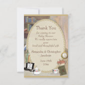 Alice in Wonderland Dank je Baby shower Bedankkaart (Achterkant)