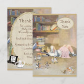 Alice in Wonderland Dank je Baby shower Bedankkaart (Voorkant / Achterkant)