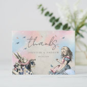 Alice in Wonderland Dank je Bedankkaart (Staand voorkant)