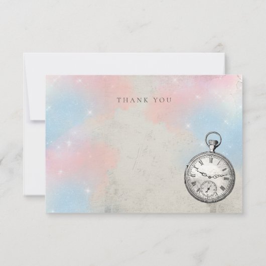 Alice in Wonderland Dank je Bedankkaart (Achterkant)