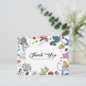 Alice in Wonderland Dank je Briefkaart (Staand voorkant)