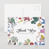 Alice in Wonderland Dank je Briefkaart (Voorkant / Achterkant)
