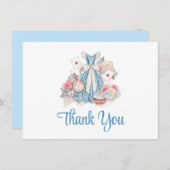 Alice in Wonderland Dank je kaart (Voorkant / Achterkant)