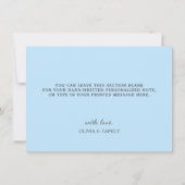 Alice in Wonderland Dank je kaart (Achterkant)