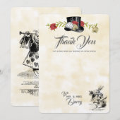 Alice in Wonderland Dank je kaart (Voorkant / Achterkant)