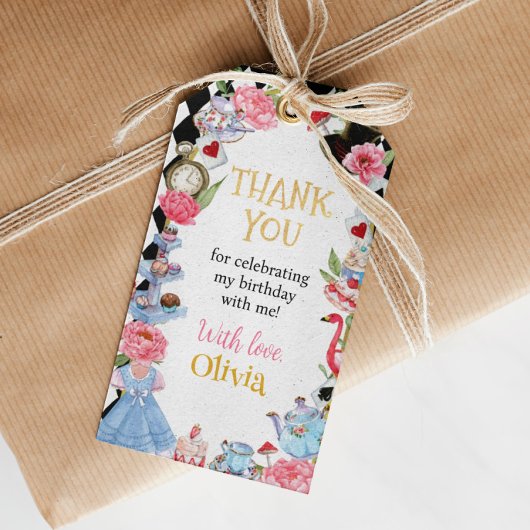 Alice in Wonderland Dank je Label Cadeaulabel