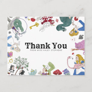Alice In Wonderland Dankbrief Briefkaart