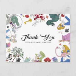 Alice In Wonderland Dankkaart Ansichtkaart Briefkaart