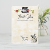 Alice in Wonderland Dankkaart Bedankkaart (Staand voorkant)