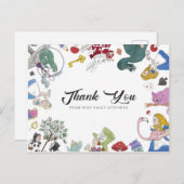 Alice In Wonderland Dankkaart Postkaart (Voorkant / Achterkant)