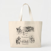 Alice in Wonderland De Canvas tas (Voorkant)