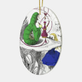 Alice in Wonderland - De Caterpijler Keramisch Ornament (Links)