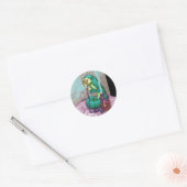 Alice in Wonderland - De Caterpijler Ronde Sticker (Envelop)