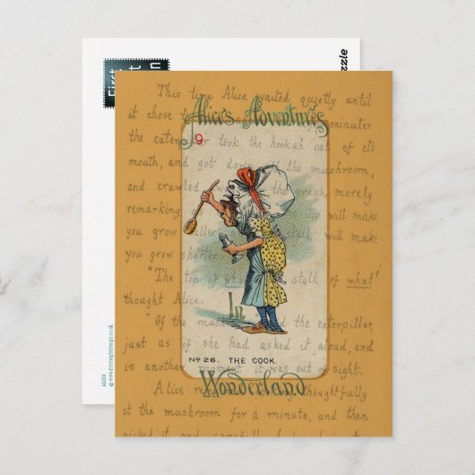 Alice in Wonderland: De Cook Briefkaart (Voorkant / Achterkant)