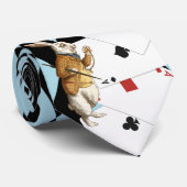 Alice in Wonderland de heer Rabbit Mint Blue Stropdas (Opgerold)