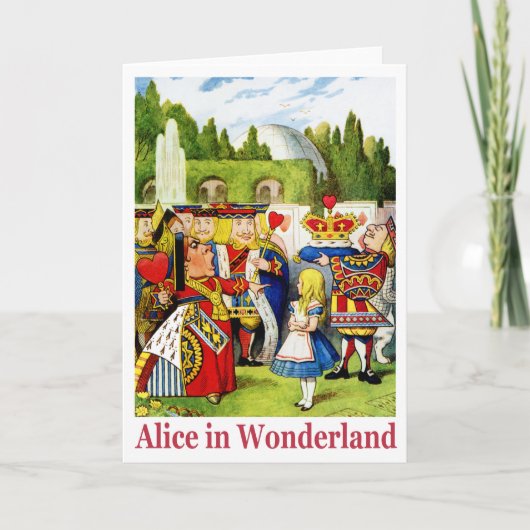 ALICE IN WONDERLAND & DE KONINGIN VAN HARTEN KAART (Voorkant)