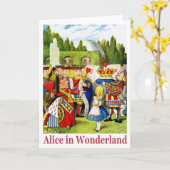 ALICE IN WONDERLAND & DE KONINGIN VAN HARTEN KAART (Gele Bloem)