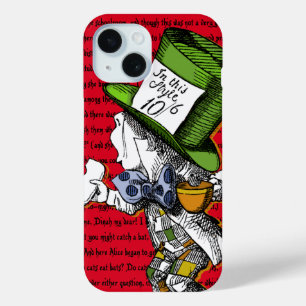 Alice in Wonderland   De Mad Hatter Hoesje-Mate iP iPhone 15 Case
