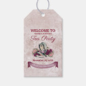 Alice in Wonderland De Mad Hatter Tea Party Favor Cadeaulabel (Voorkant)