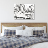 Alice in Wonderland - De Mad Hatter's Tea Party Canvas Afdruk (Insitu (Slaapkamer))
