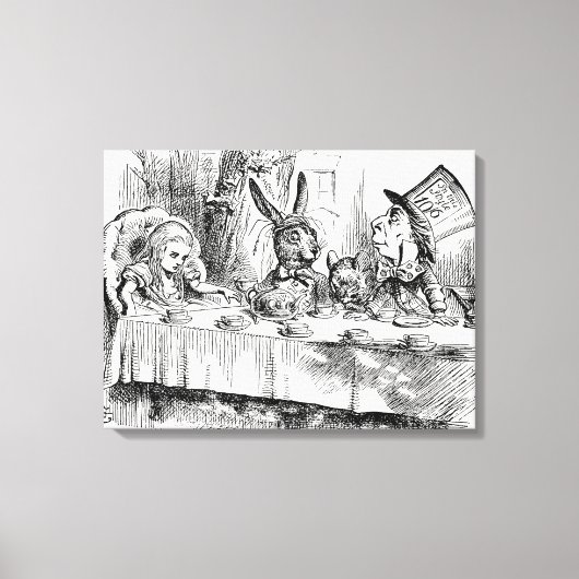 Alice in Wonderland - De Mad Hatter's Tea Party Canvas Afdruk (Voorkant)