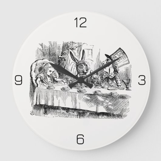 Alice in Wonderland - De Mad Hatter's Tea Party Grote Klok (Voorkant)