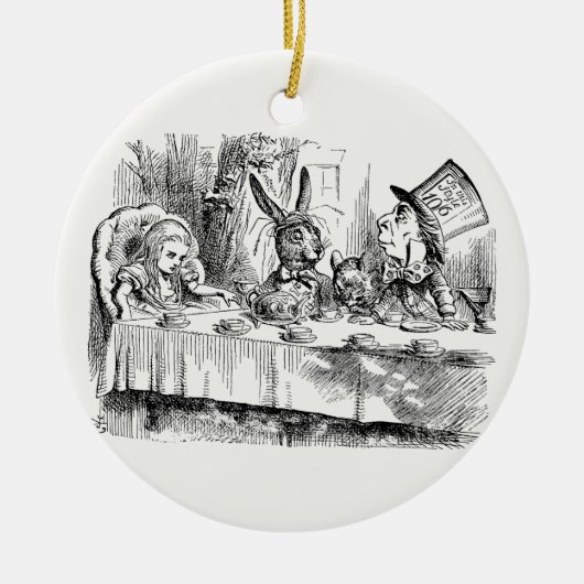 Alice in Wonderland - De Mad Hatter's Tea Party Keramisch Ornament (Voorkant)