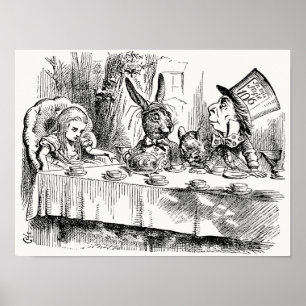 Alice in Wonderland - De Mad Hatter's Tea Party Poster