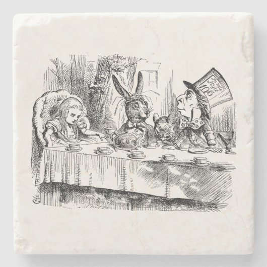 Alice in Wonderland - De Mad Hatter's Tea Party Stenen Onderzetter (Voorkant)