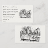 Alice in Wonderland - De Mad Hatter's Tea Party Visitekaartje (Voorkant / Achterkant)