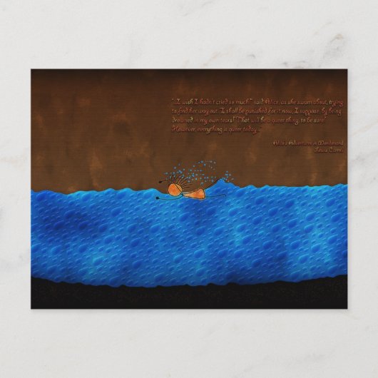 Alice in Wonderland - de pool van tranen Briefkaart (Voorkant)