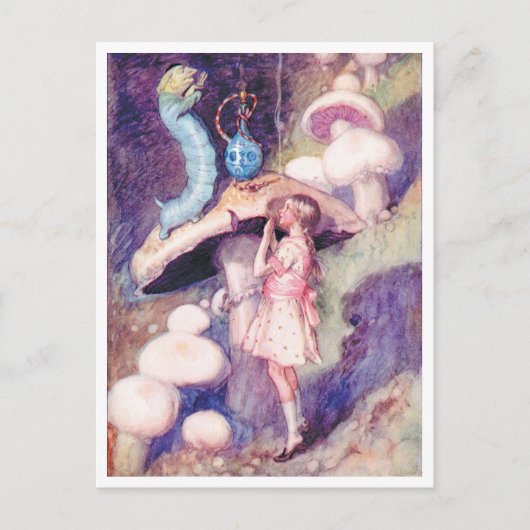  Alice in Wonderland De rups Briefkaart (Voorkant)