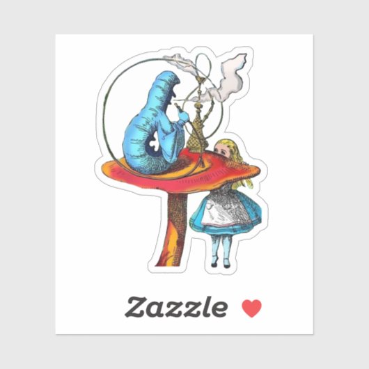 Alice in Wonderland: de rups Sticker (Vel)