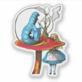 Alice in Wonderland: de rups Sticker (Voorkant)