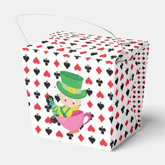 Alice in Wonderland Deck of Cards Birthday Party Bedankdoosjes (Achterkant)