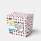 Alice in Wonderland Deck of Cards Birthday Party Bedankdoosjes (Voorkant Zijde)