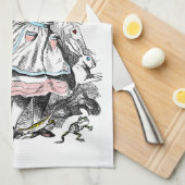 Alice in Wonderland Deck of Cards Tea Towel Theedoek (Quarter Fold)