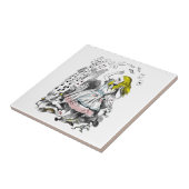 Alice in Wonderland Deck of Cards Tegeltje (Zijkant)