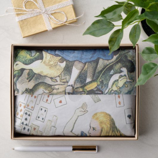  Alice in Wonderland Deck of Kaart Tissuepapier (Geschenk)