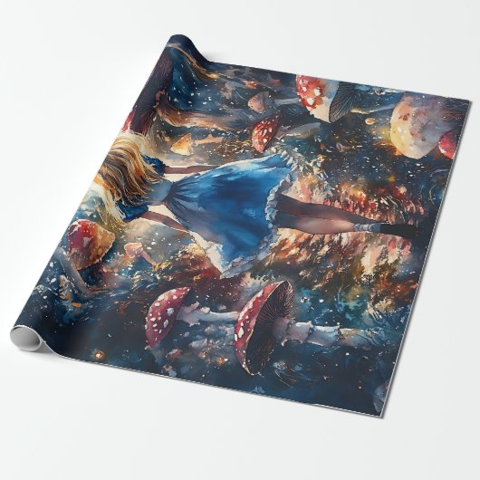 Alice in Wonderland Decoupage Cadeaupapier (Uitgerold)