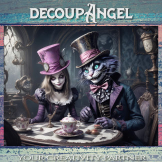 Alice in Wonderland Decoupage  Inpakpapier Vel