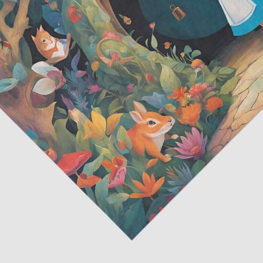 Alice in Wonderland Decoupage Tissuepapier (Detail)