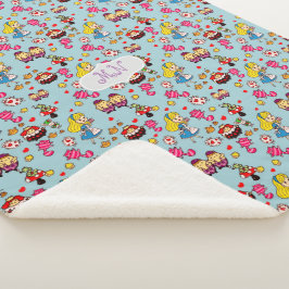 Alice in Wonderland Dekbed -  Monogram Toevoegen Sherpa Deken
