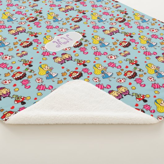 Alice in Wonderland Dekbed -  Monogram Toevoegen Sherpa Deken (3/4)