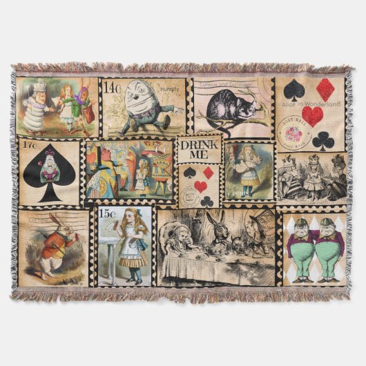 Alice In Wonderland Deken (Voorkant)