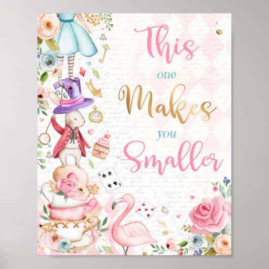 Alice in Wonderland deze maakt je kleiner Poster (Voorkant)