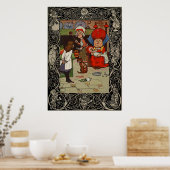 Alice in Wonderland die de straat op heeft gezet Poster (Keuken)