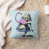 Alice in Wonderland die een glazen sprookje ziet Kussen (Deken)
