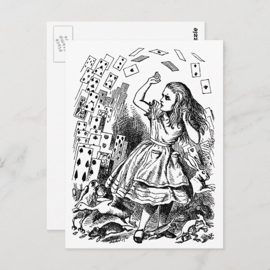  Alice in Wonderland, die kaarten speelt (Voorkant / Achterkant)