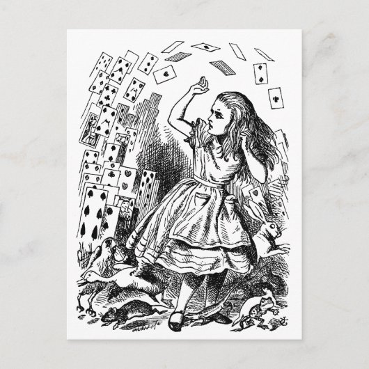  Alice in Wonderland, die kaarten speelt (Voorkant)